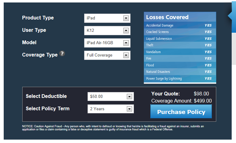 Trade in options for ipad